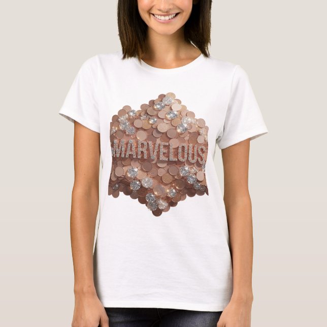 Stilvolles Silber MARVELOUS Design T-Shirt (Vorderseite)