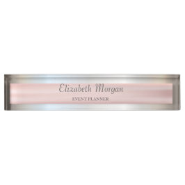 Stilvolles Silber, Streifen Namensplakette