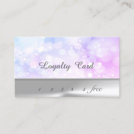 Stilvolles Silver, Bokeh Loyalty Card Treuekarte