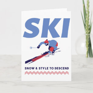 Stilvolles Skifahren an den Hängen  Karte