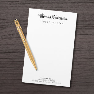 Stilvolles Skript-Monogramm Geschäft Briefpapier