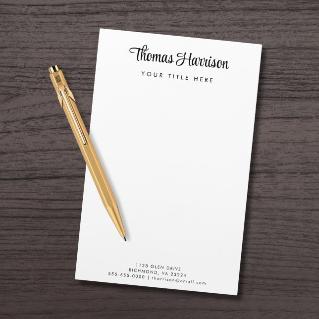 Stilvolles Skript-Monogramm Geschäft Briefpapier (Von Creator hochgeladen)