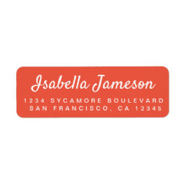 Stilvolles Skript Orange Red