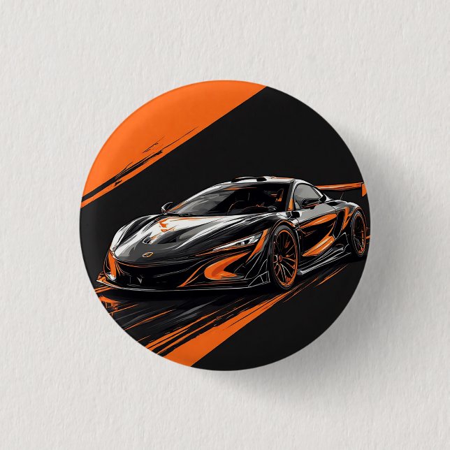 Stilvolles Sportwagen Button (Vorderseite)
