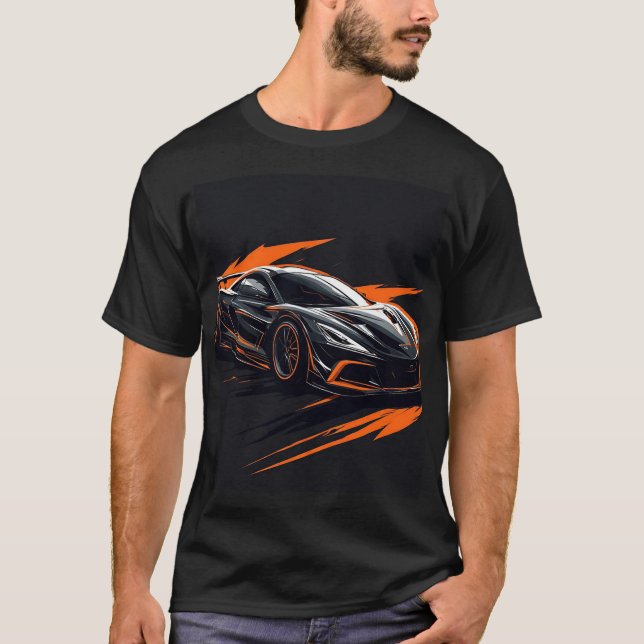 Stilvolles Sportwagen T-Shirt (Vorderseite)