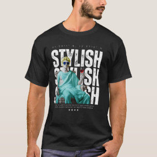 Stilvolles Statuen-Grafik-T-Shirt – Streetwear-Sti T-Shirt