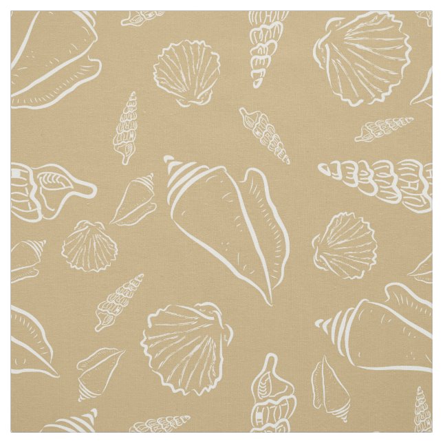 Stilvolles Strand-Sand-Muscheln-Muster Stoff (Muster)
