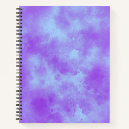 Stilvolles Sturmwolken-Effekt-Muster Lila & Blau  Notizbuch