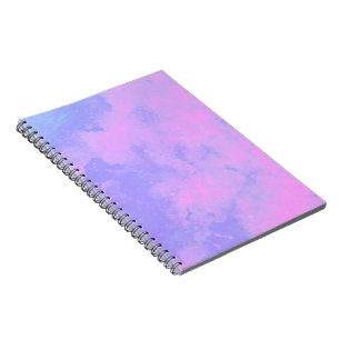 Stilvolles Sturmwolken-Effekt-Muster Rosa Lila Notizblock