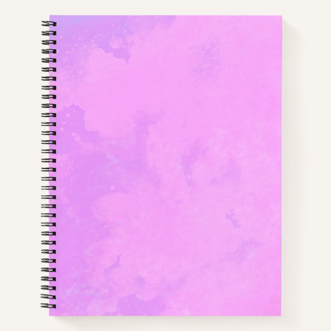 Stilvolles Sturmwolken-Effekt-Muster Rosa  Notizbuch (Vorderseite)