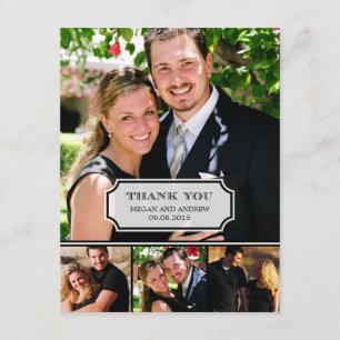 Stilvolles Tab Wedding Foto Danke Karte
