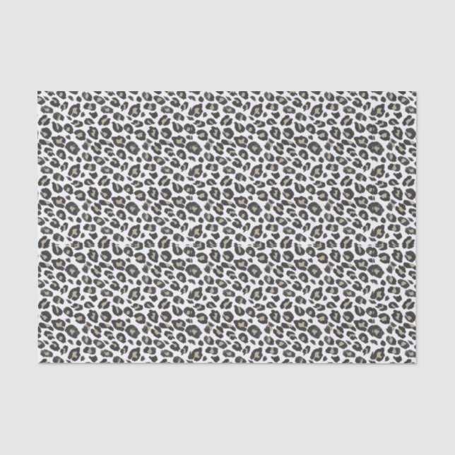 Stilvolles Tan Leopard-Papiertaschentuch Seidenpapier (Vorderseite)