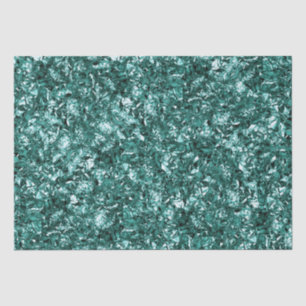 Stilvolles Teal-Schimmer-Glitter-Glam-Muster Seidenpapier