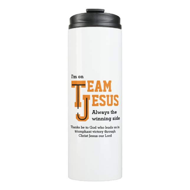 Stilvolles TEAM JESUS Christlich Monogram Thermosbecher (Vorderseite)