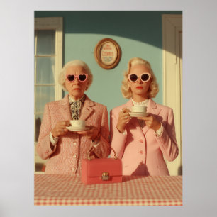 Stilvolles Teezit-Duo Poster