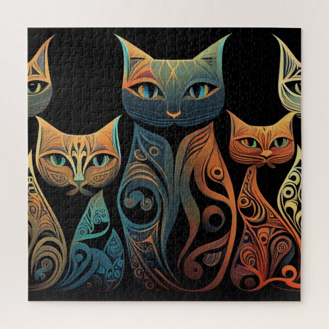 Stilvolles Thema der Puzzle Cat (Vertikal)