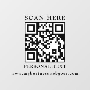 Stilvolles transparentes QR-Logo-Biz-Türschild Fensteraufkleber