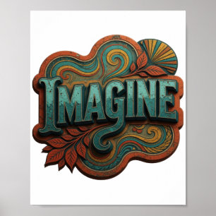 Stilvolles Türkis IMAGINE Poster