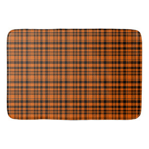 Stilvolles Twill-Karo Orange-Schwarzes Designmuste Badematte