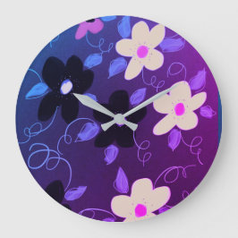 Stilvolles Uhrwerk mit Purpur Große Wanduhr