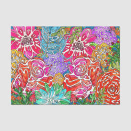 Stilvolles und farbenfrohes Blumenpapier für Blume Seidenpapier