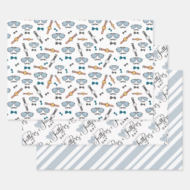 Stilvolles Vatertagsgeschenk Wrap Set Geschenkpapier Set (Set)
