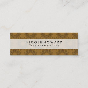 Stilvolles Verziertes Muster Mini Visitenkarte