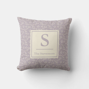 Stilvolles Vintage-Lilien-Blumenmuster-Monogramm-N Kissen