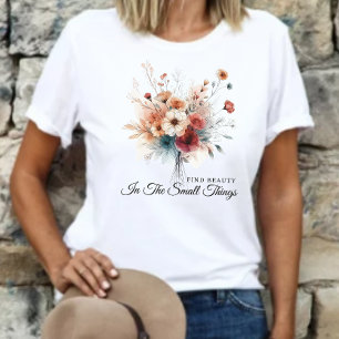 Stilvolles Vintages Blumenangebot Schönheit Positi T-Shirt