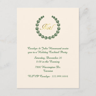 Stilvolles Weihnachten Wreath Paradies Einladung