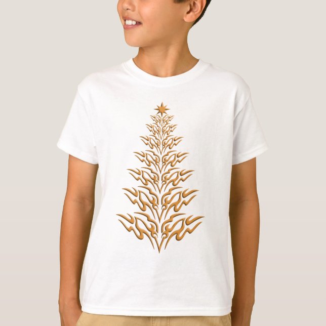 Stilvolles Weihnachtsbaum-Shirt T-Shirt (Vorderseite)