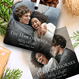 Stilvolles Weihnachtsfest Niedlicher Spaß Paar 2 F Ornament Aus Metall