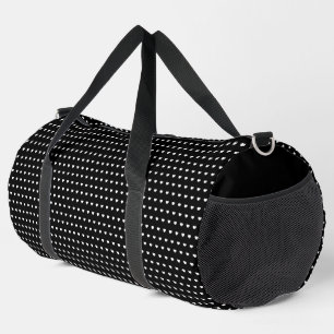 Stilvolles White Hearts Muster auf schwarz Duffle Bag