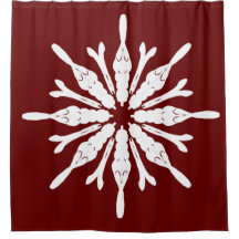 Stilvolles White Pattern auf Burgund