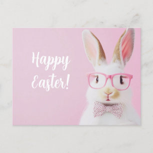 stilvolles, wunderschönes Kaninchen für Ostern Feiertagspostkarte