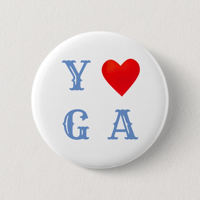 Stilvolles Yoga Button (Vorderseite)