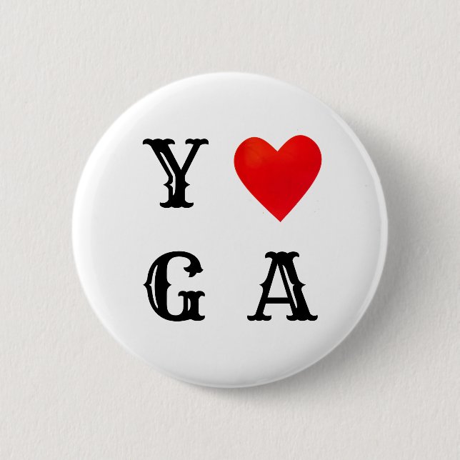Stilvolles Yoga Button (Vorderseite)