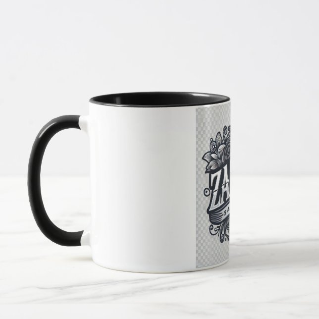 Stilvolles Zazzle Store-Logo Tasse (Links)