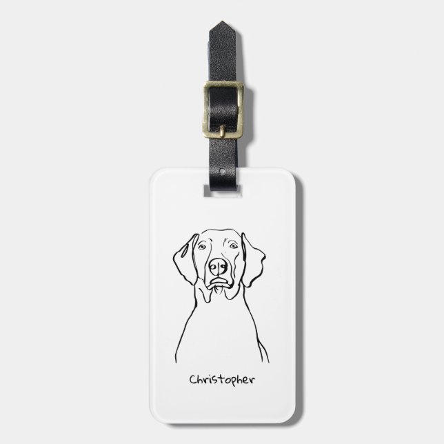 Stilweimaraner: Ihr Text, Ihr Stil Gepäckanhänger (Vorderseite vertikal)