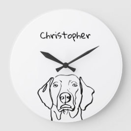 Stilweimaraner: Ihr Text, Ihr Stil Große Wanduhr