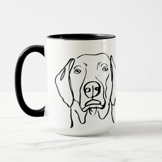 Stilweimaraner: Ihr Text, Ihr Stil Tasse (Links)