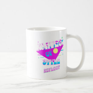 Stilwellen spiegeln die ästhetische Retro-Stimmung Kaffeetasse