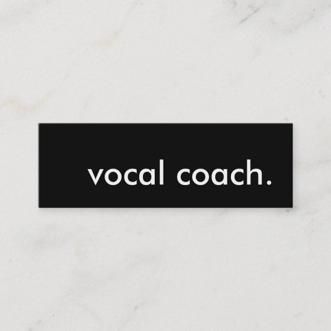 Stimmcoach. Mini Visitenkarte (Vorderseite)
