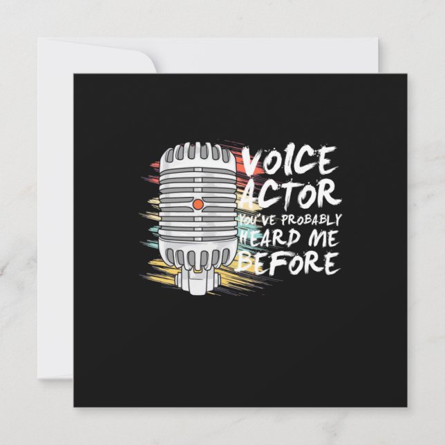 Stimmdarsteller Einladung (Vorderseite)