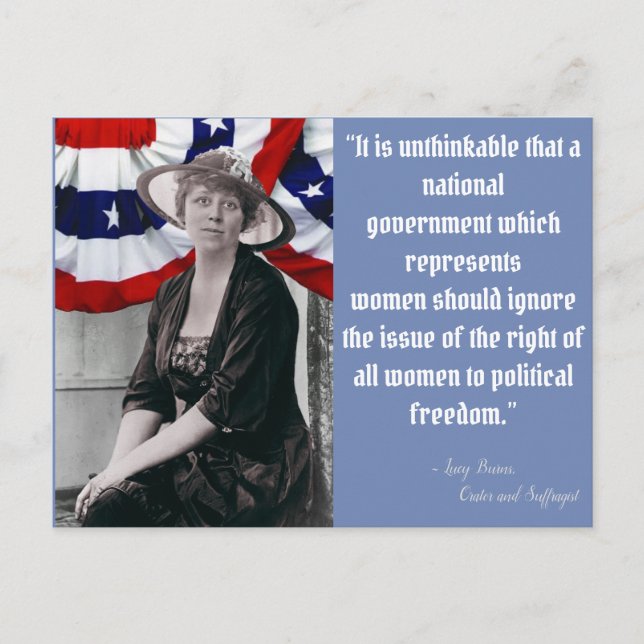 Stimme abgeben - Lucy Burns Postkarte (Vorderseite)