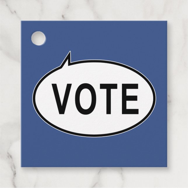 STIMME - blau Geschenkanhänger (Vorderseite)