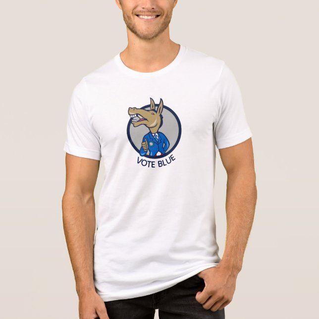 Stimme Blau Tri-Blend Shirt (Vorderseite)