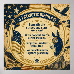 Stimme Demokratisch Vorwärts Zusammen – Vintage Pa Poster