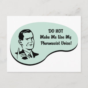 Stimme des Apothekers Postkarte