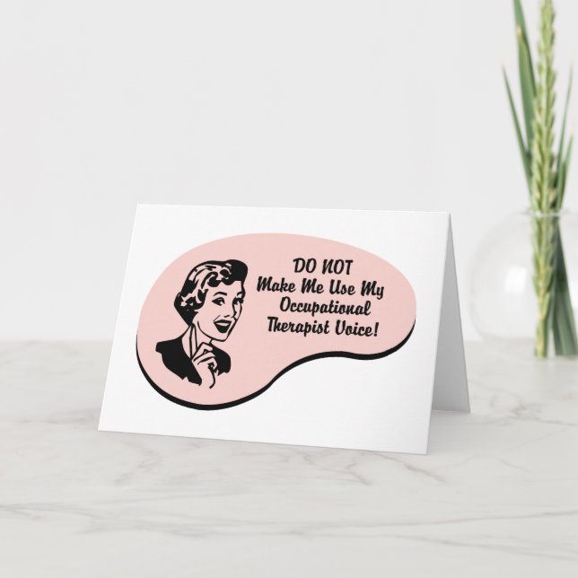 Stimme des Arbeitstherapeuten Karte (Vorderseite)